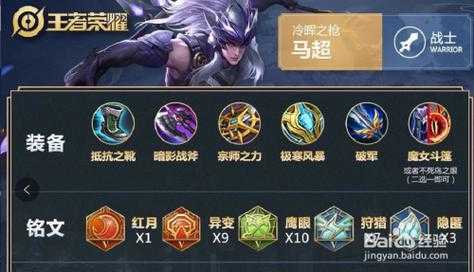 最新马超铭文深度解析与策略搭配指南